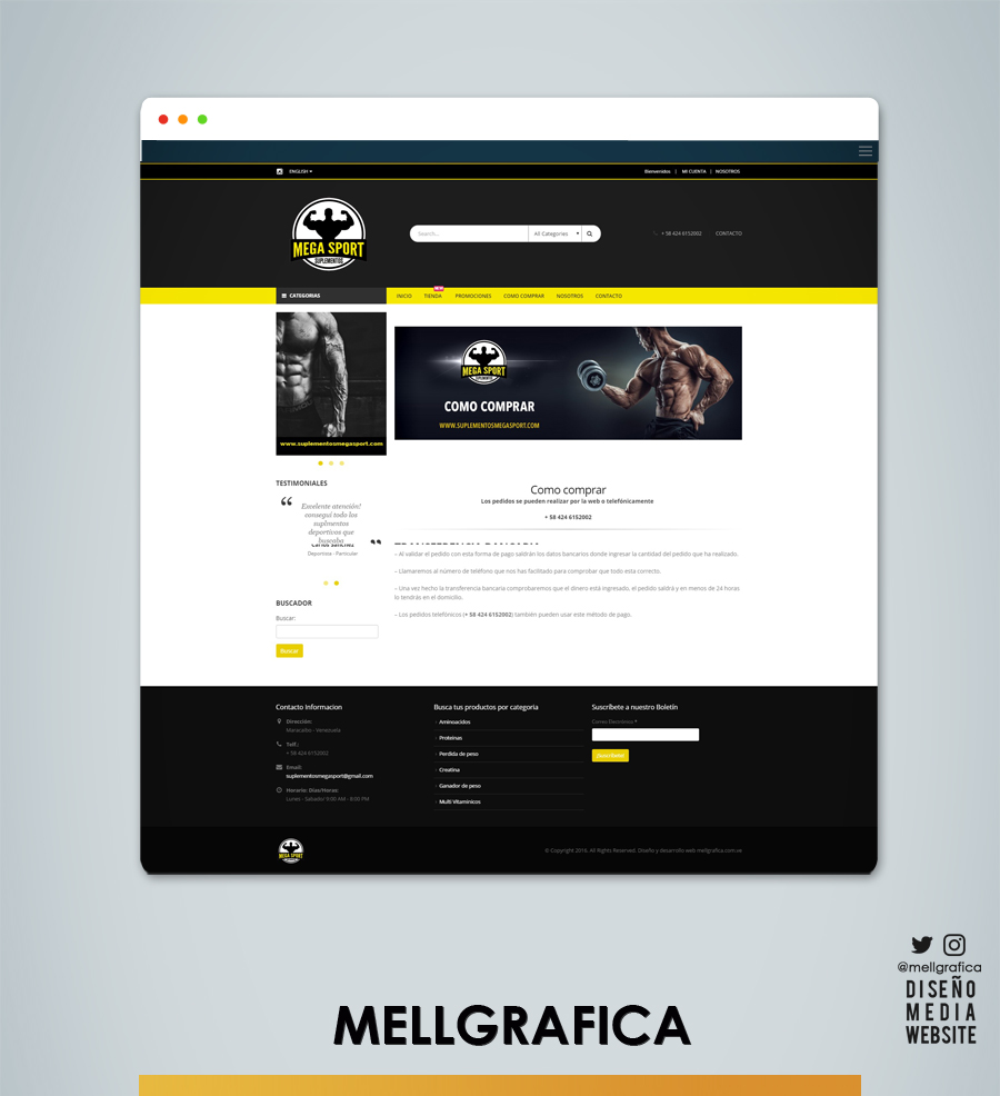 Website Sumplementos Mega sport